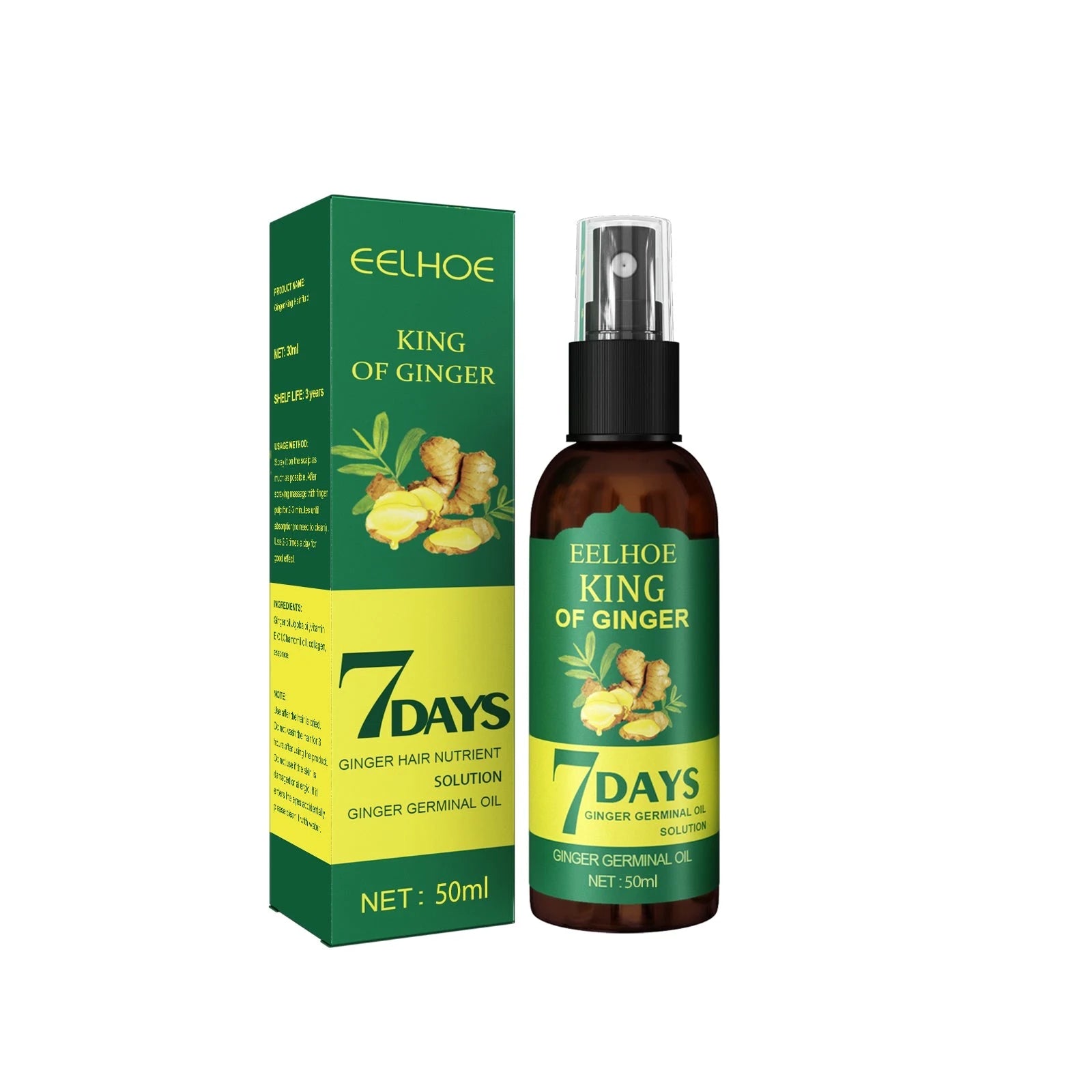 Fast Ginger Hair Growth Spray for Thinning Hair