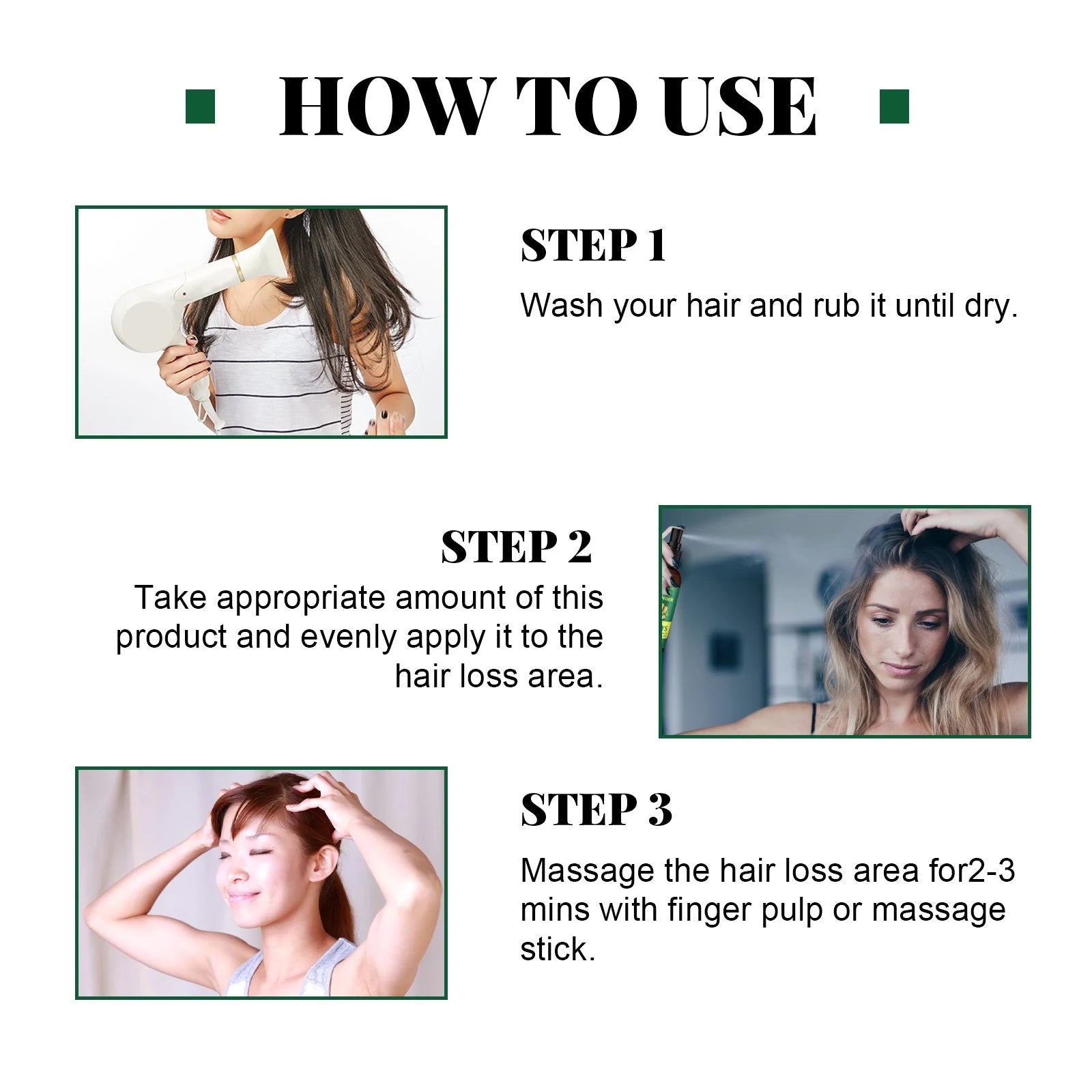 Fast Ginger Hair Growth Spray for Thinning Hair