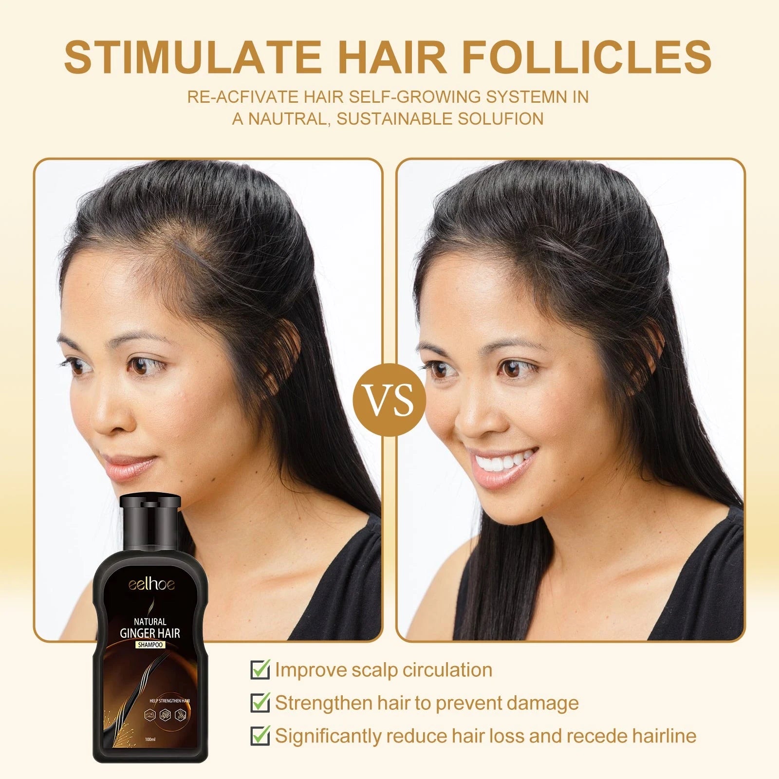 Ginger Scalp Care Shampoo for Thinning Hair