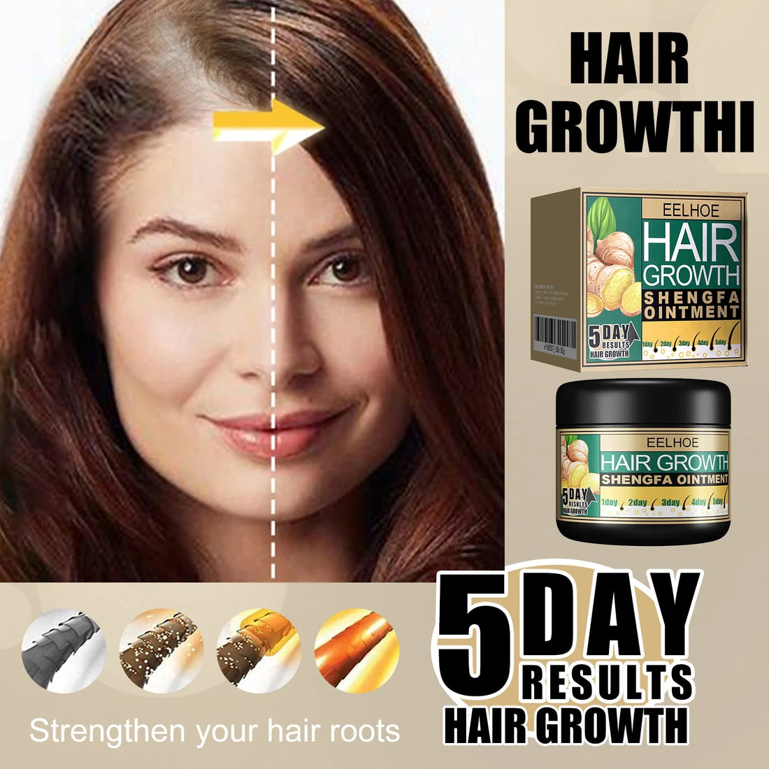 Ginger Hair Treatment Cream for Dry Damaged Hair