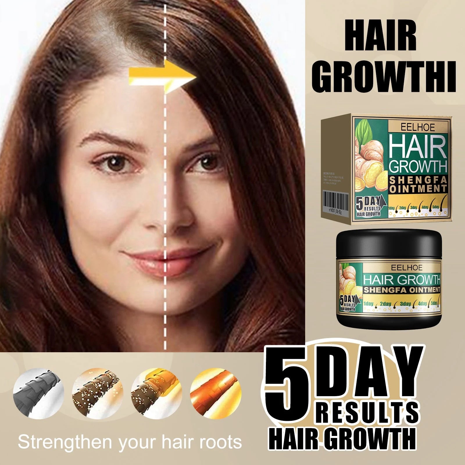 Ginger Hair Treatment Cream for Dry Damaged Hair