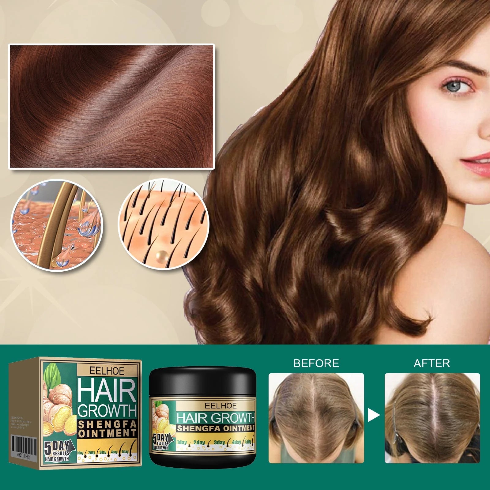 Ginger Hair Treatment Cream for Dry Damaged Hair