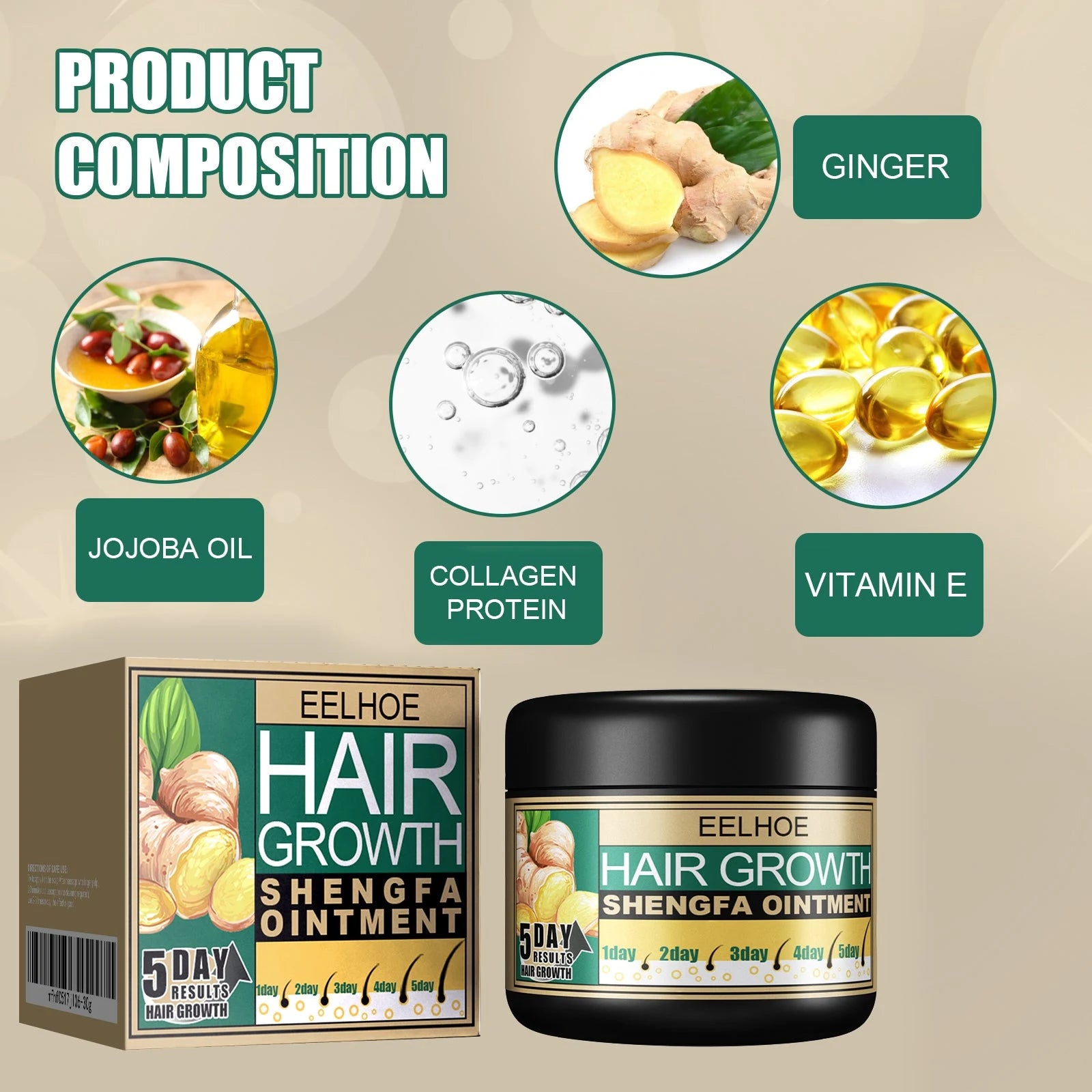 Ginger Hair Treatment Cream for Dry Damaged Hair