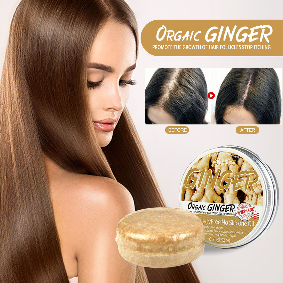 Ginger Anti Hair Loss Shampoo for Thinning Hair