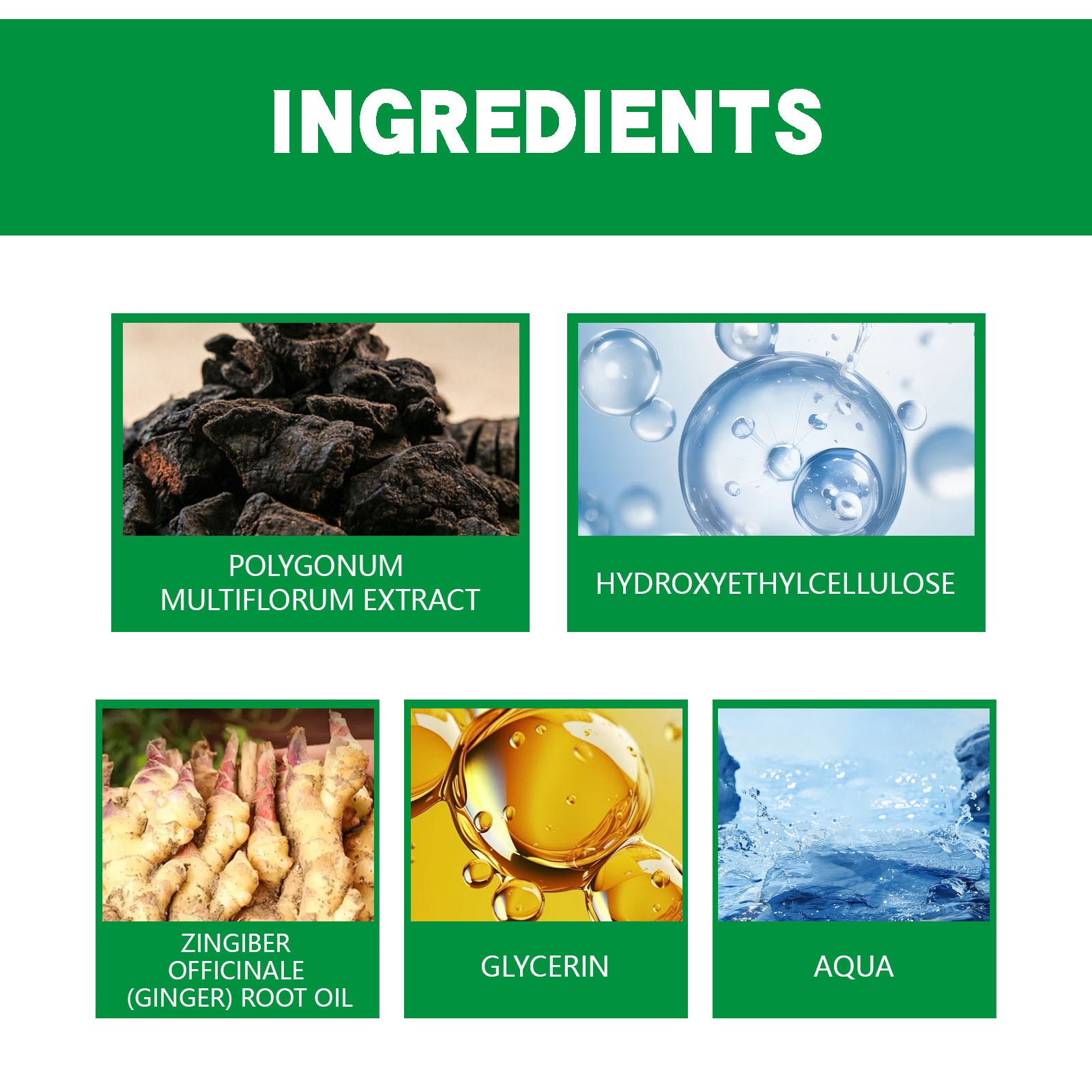 Lightweight Ginger Hair Serum for Thinning Hair
