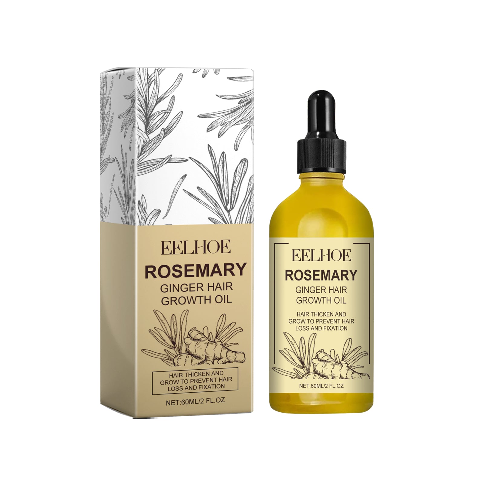Rosemary Ginger Hair Oil for Dry Hair