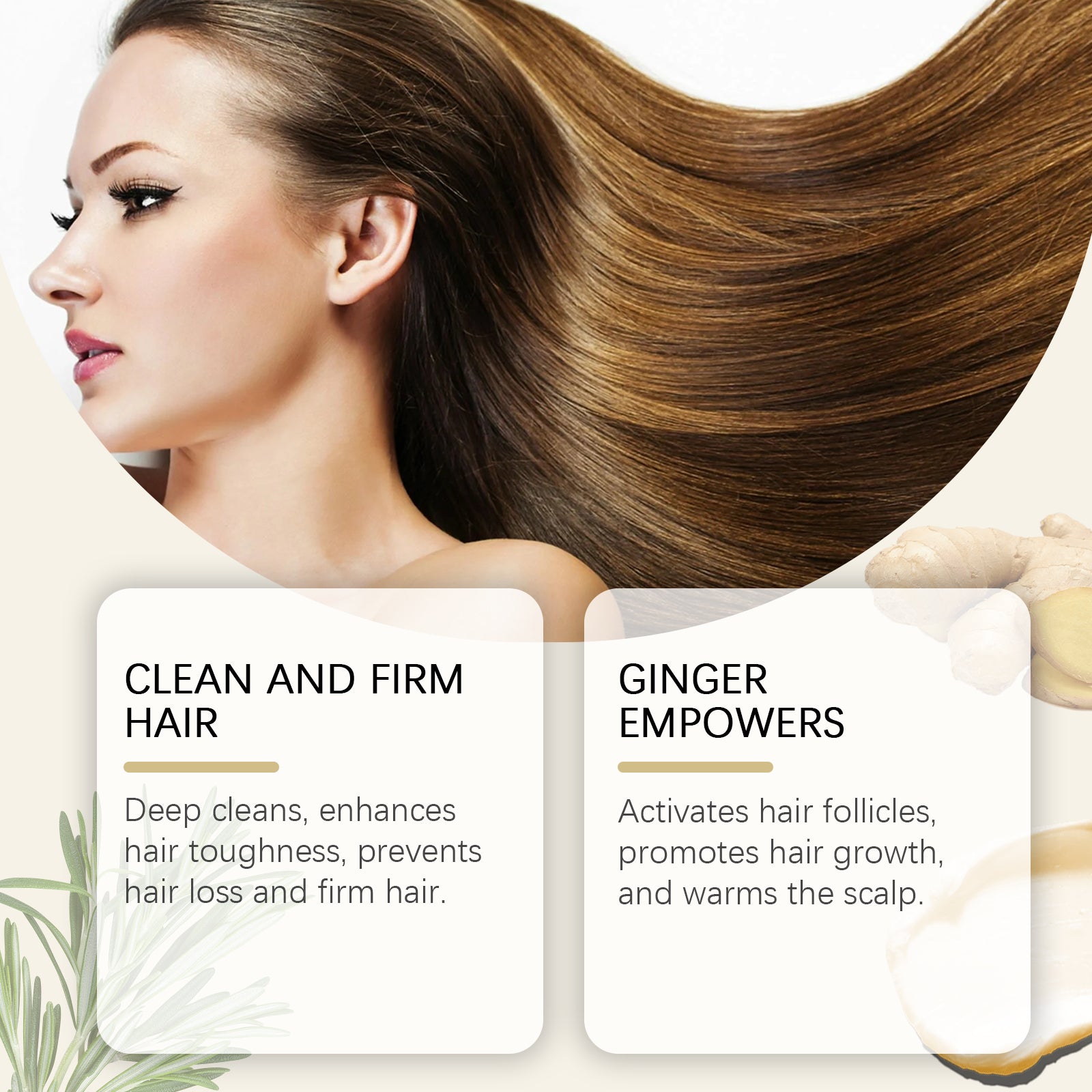 Rosemary Ginger Shampoo for Dry Damaged Hair