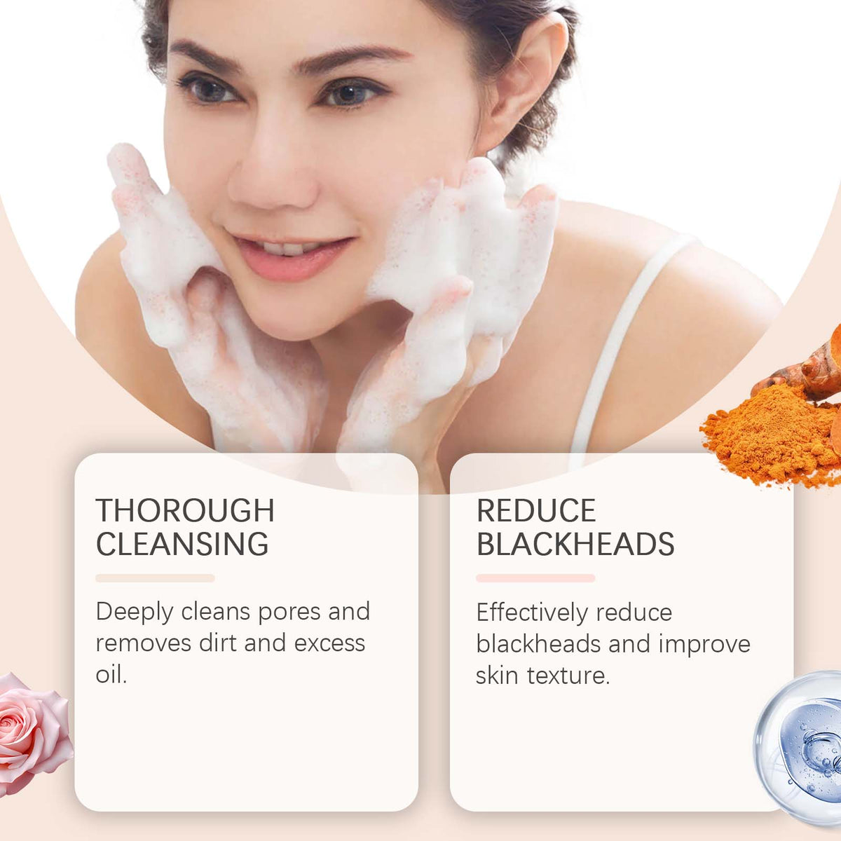 turmeric face wash oily skin brush 100ml - image 3