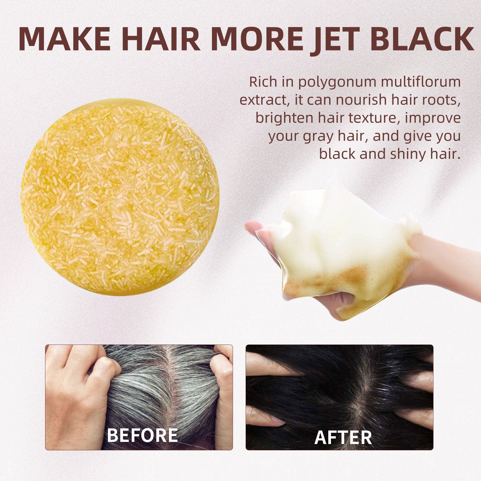 Ginger Shampoo Soap for Gray Hair & Thinning Hair