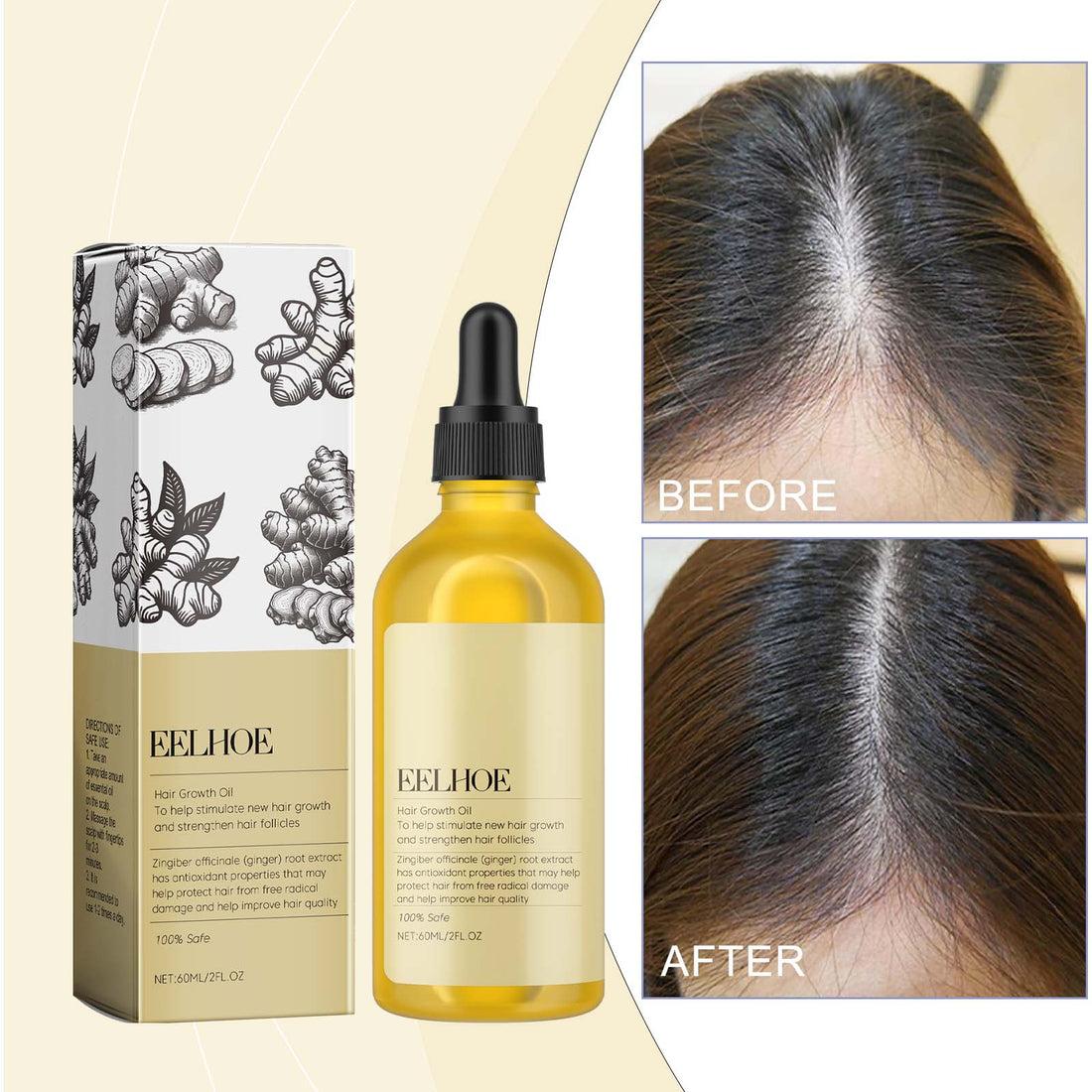 Ginger Hair Oil for Dry Hair